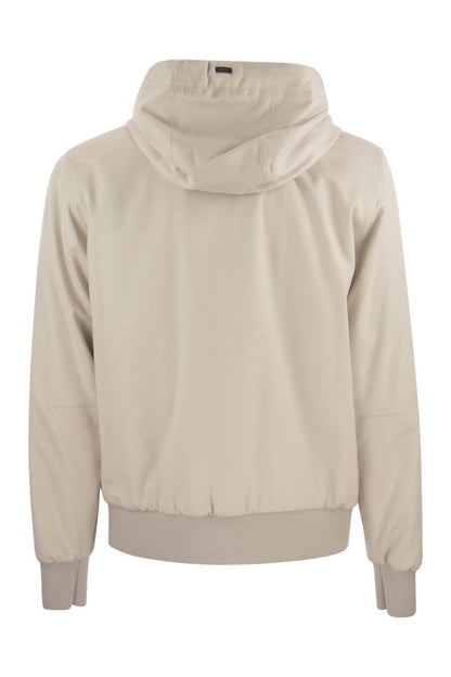 Cashmere and silk hooded jacket - VOGUERINI