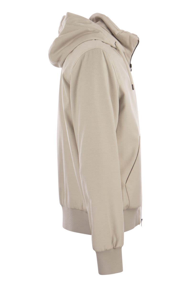 Cashmere and silk hooded jacket - VOGUERINI