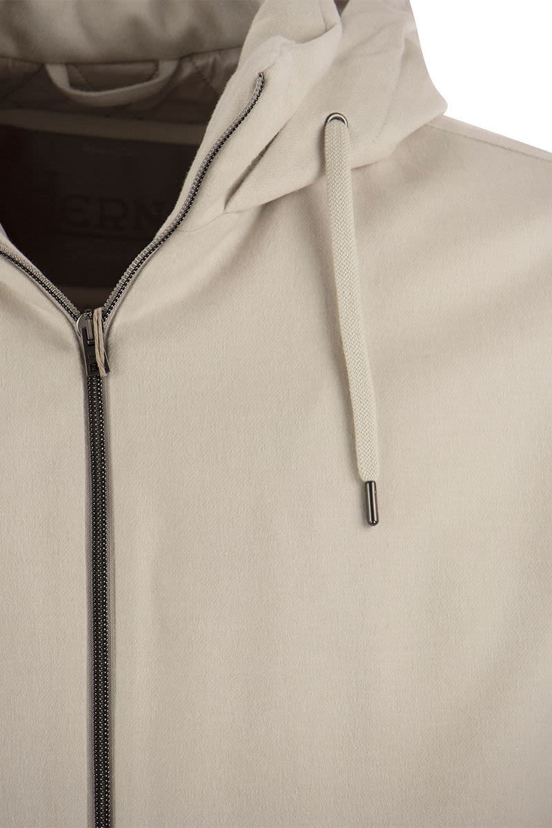 Cashmere and silk hooded jacket - VOGUERINI