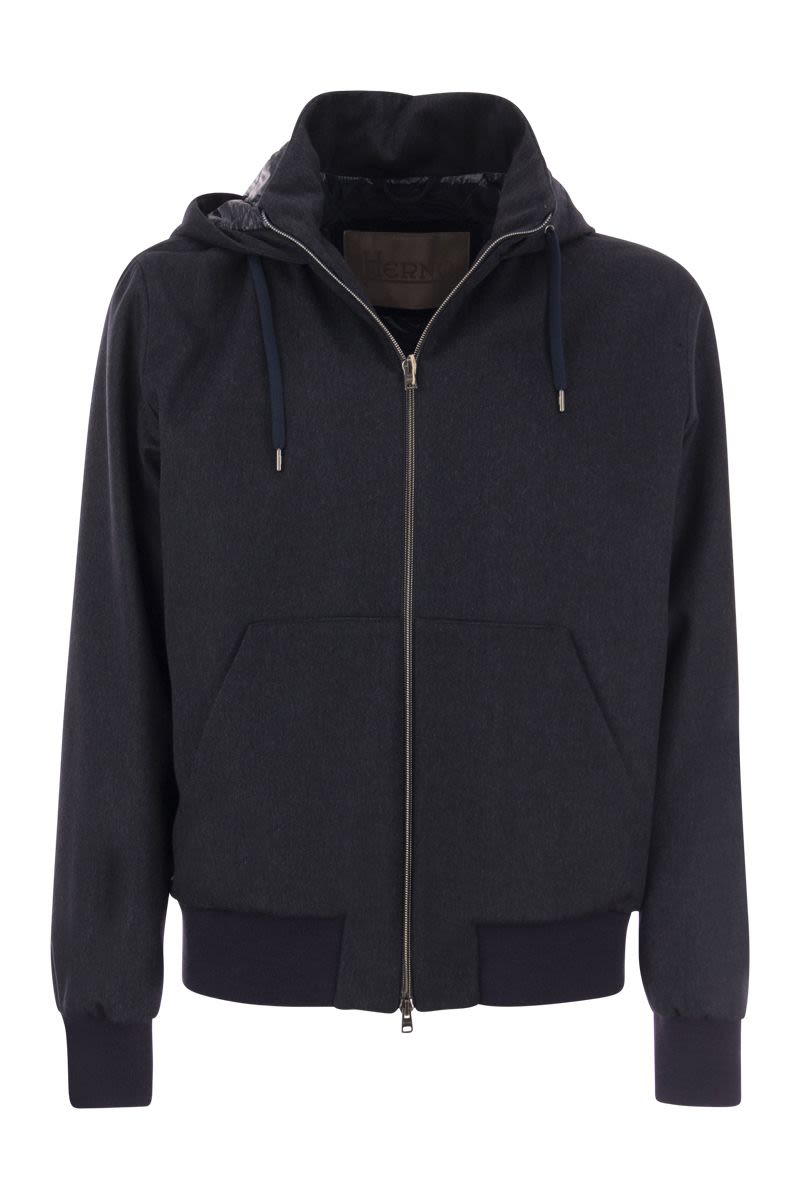 Cashmere and silk hooded jacket - VOGUERINI