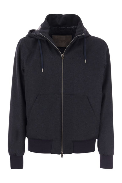 Cashmere and silk hooded jacket - VOGUERINI