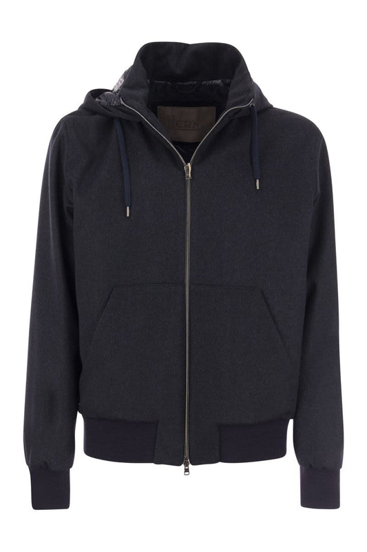 Cashmere and silk hooded jacket - VOGUERINI