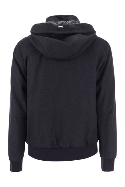 Cashmere and silk hooded jacket - VOGUERINI