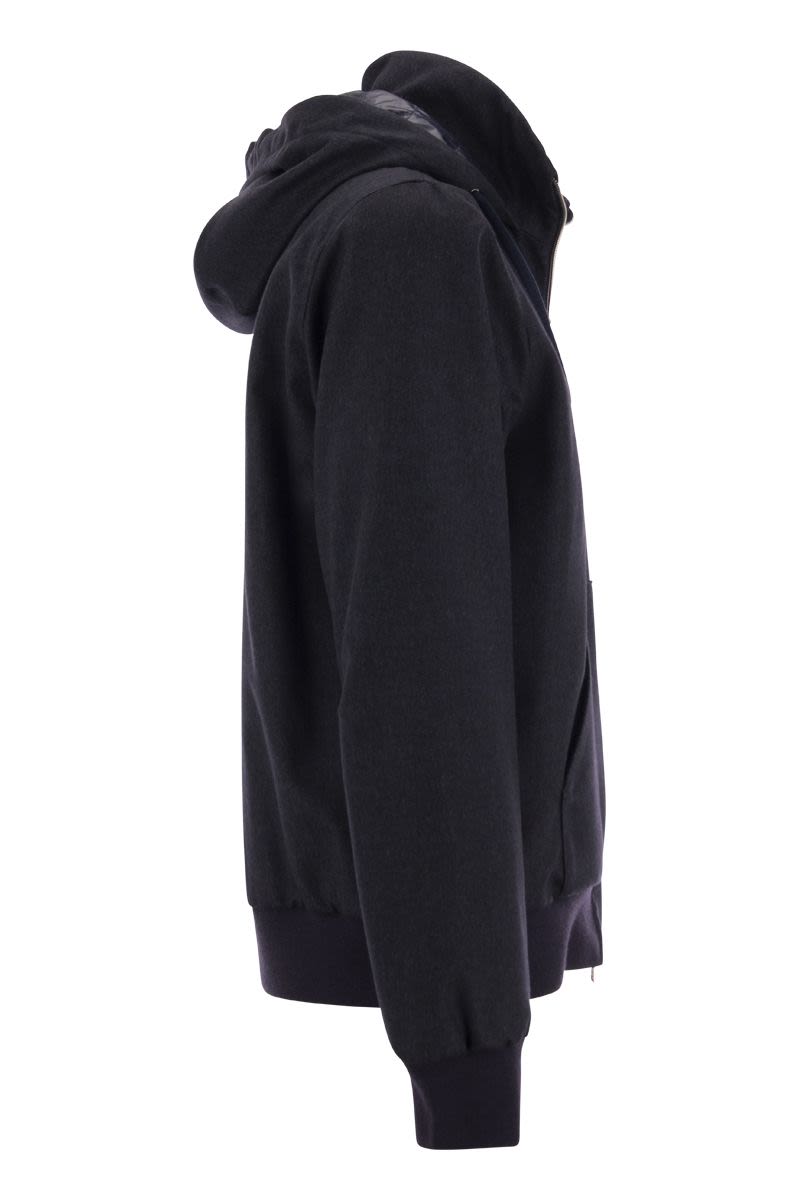 Cashmere and silk hooded jacket - VOGUERINI