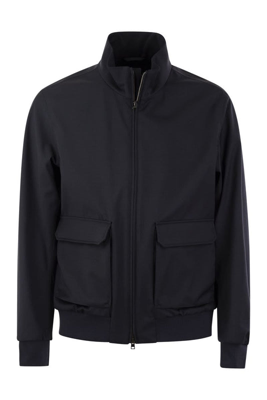 Storm wool layered bomber jacket