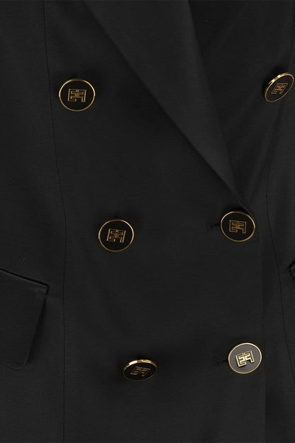 Satin jacket with logoed buttons - VOGUERINI
