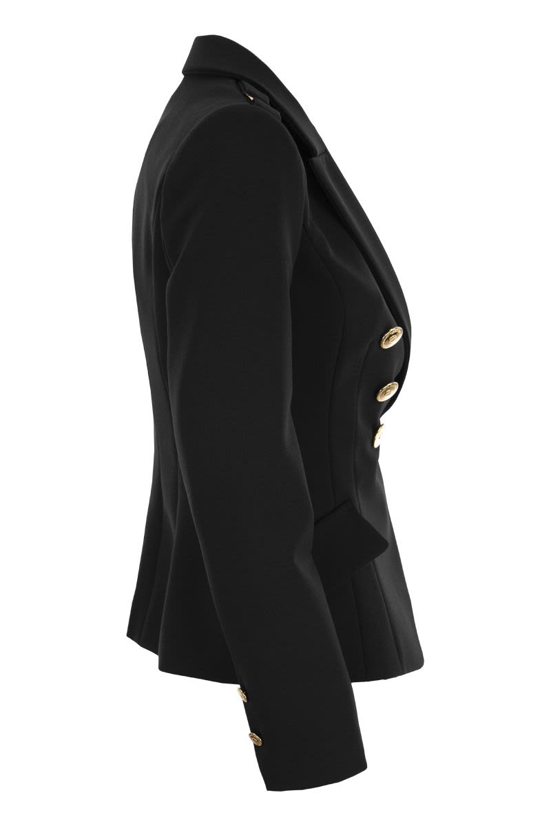 Crepe double-breasted jacket - VOGUERINI