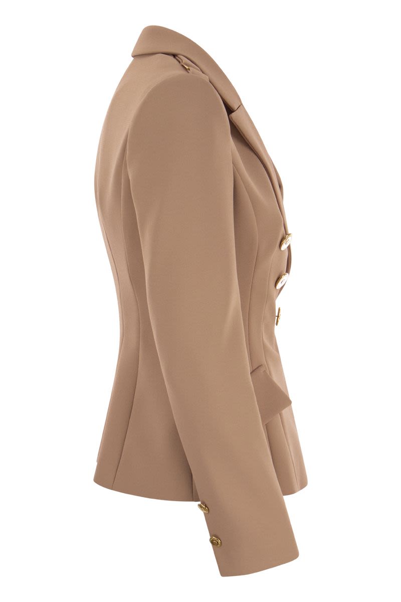 Crepe double-breasted jacket - VOGUERINI