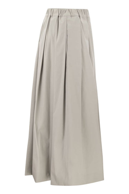 Wide skirt in technical cotton - VOGUERINI