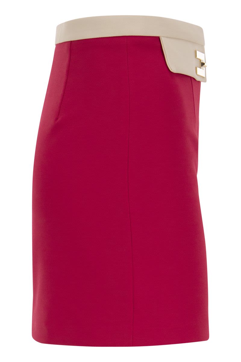 Double stretch crepe miniskirt - VOGUERINI