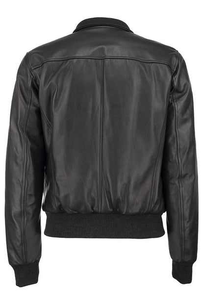 NUVOLA ETERE DROWNE-SLIM - Genuine lambskin jacket - VOGUERINI