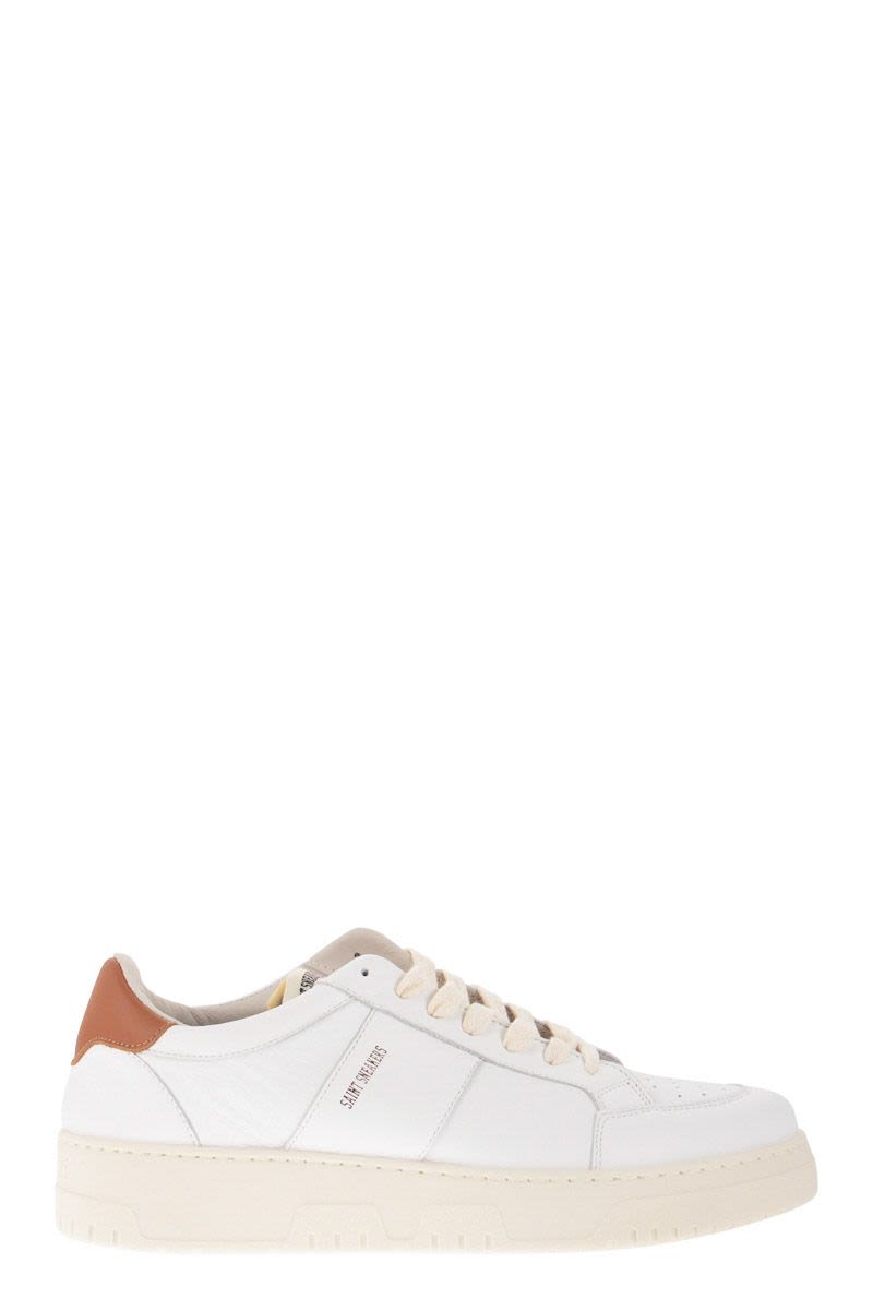 GOLF - White and leather trainers - VOGUERINI