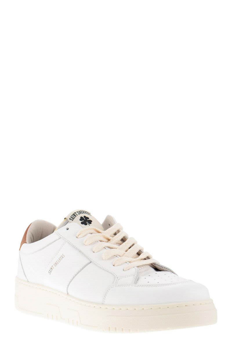 GOLF - White and leather trainers - VOGUERINI