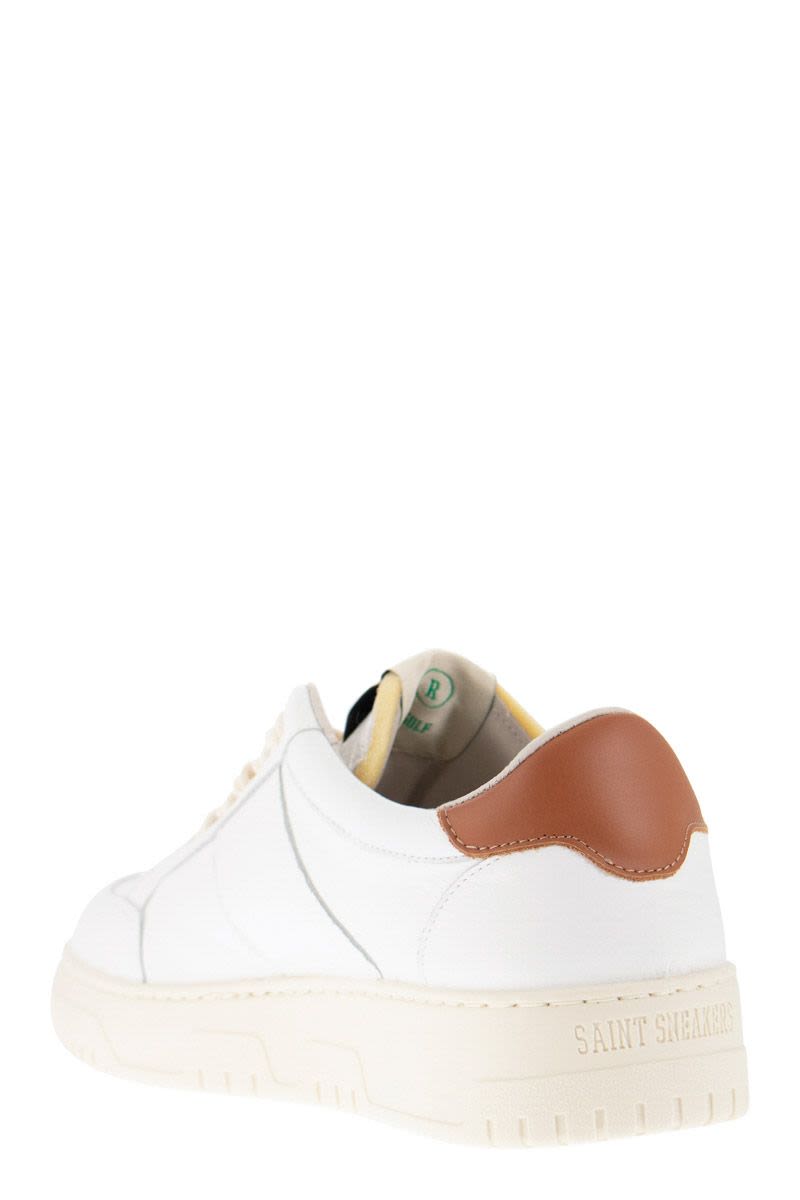 GOLF - White and leather trainers - VOGUERINI