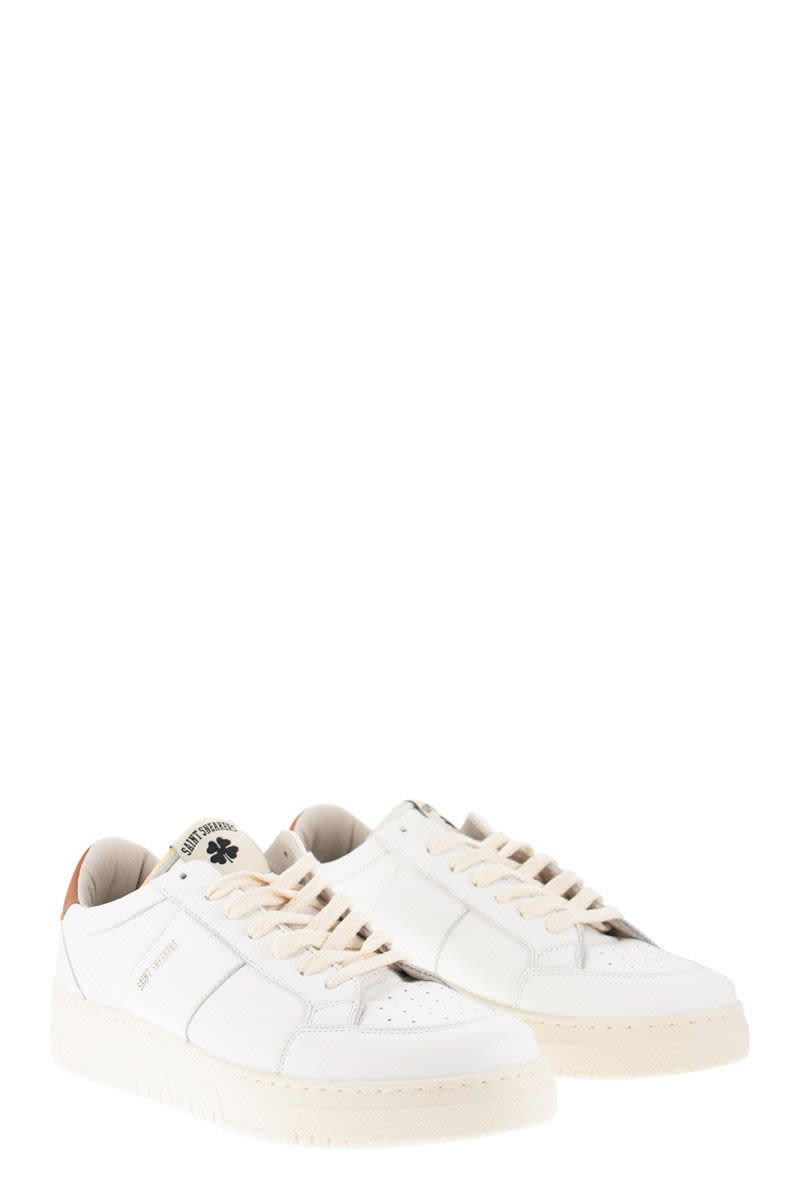 GOLF - White and leather trainers - VOGUERINI