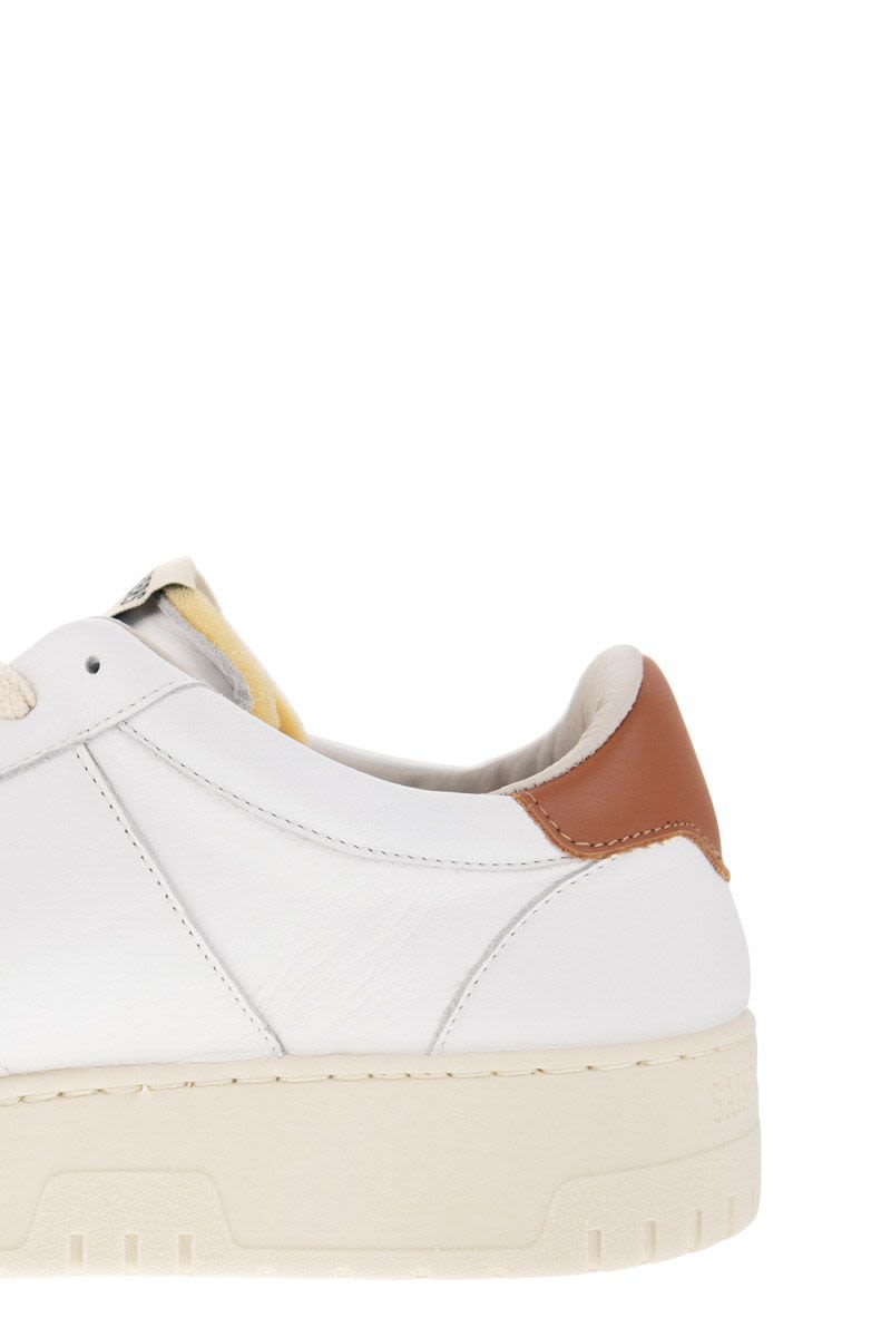 GOLF - White and leather trainers - VOGUERINI