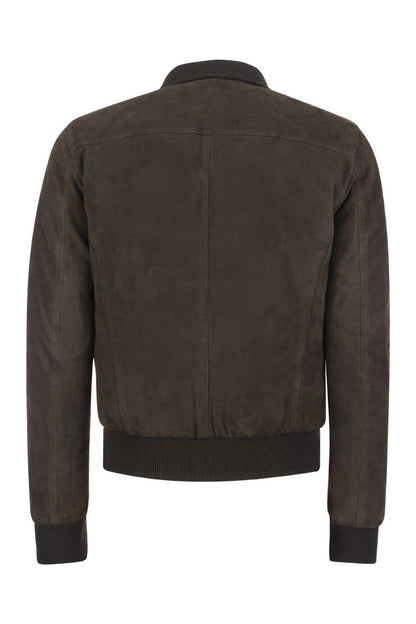 Suede Leather Jacket - VOGUERINI