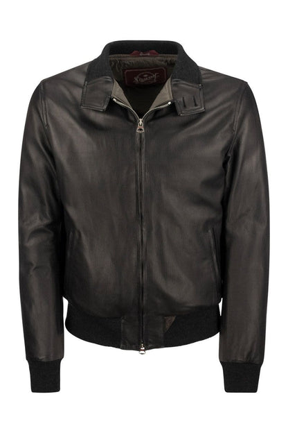 COLORADO - Padded Leather Jacket - VOGUERINI