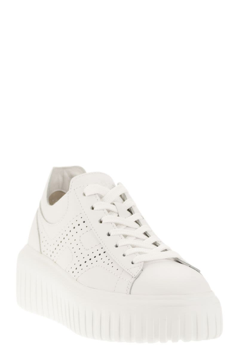 H-Stripes leather trainer