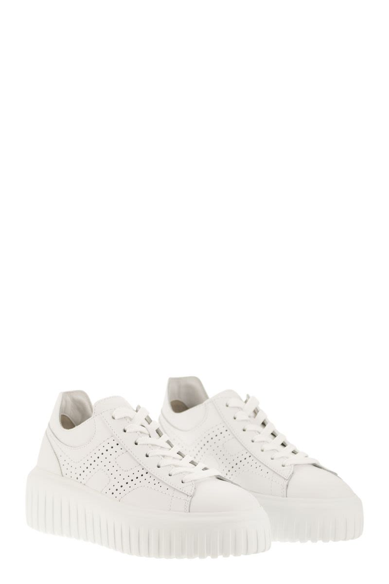 H-Stripes leather trainer