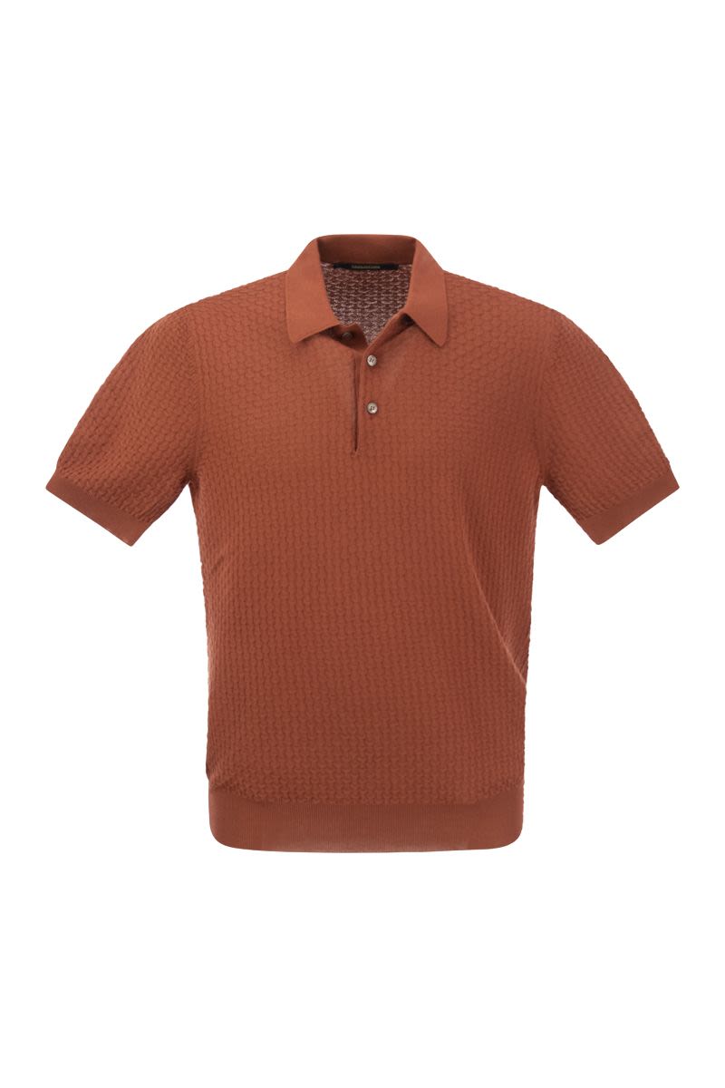 Cotton short-sleeved polo shirt - VOGUERINI