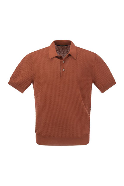 Cotton short-sleeved polo shirt - VOGUERINI