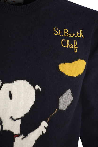 SNOOPY CHEF jumper in wool and cashmere blend - VOGUERINI