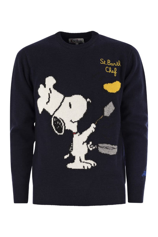 SNOOPY CHEF jumper in wool and cashmere blend - VOGUERINI