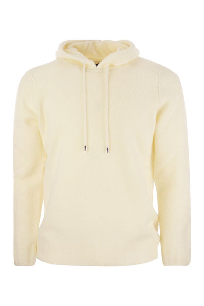 Wool pullover with hood - VOGUERINI