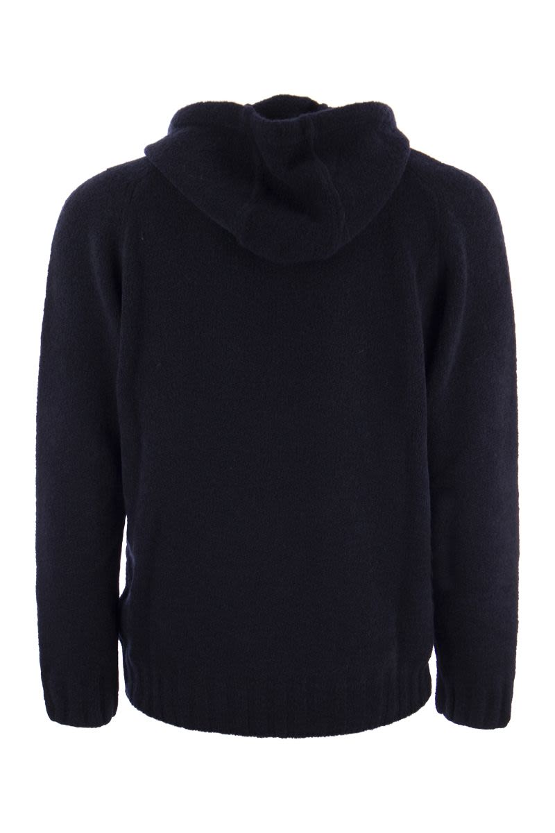 Wool pullover with hood - VOGUERINI