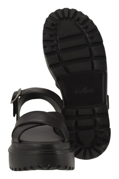 Leather sandal with midsole - VOGUERINI