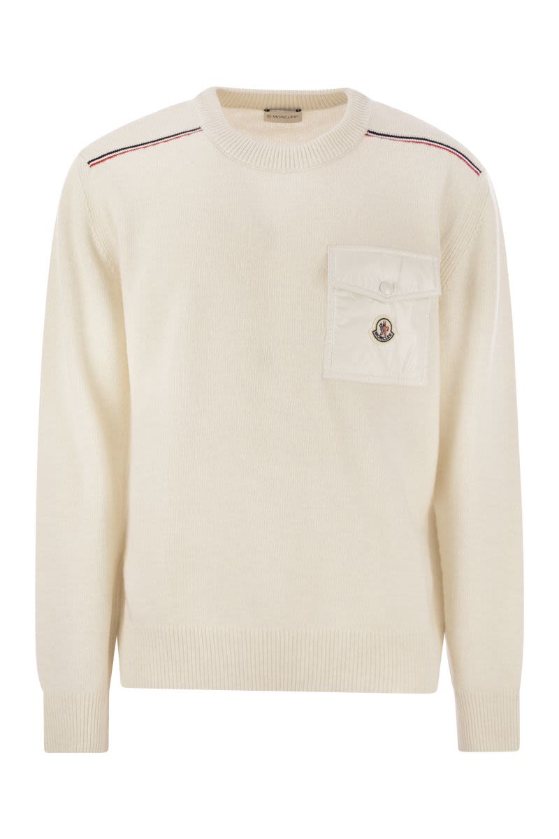 Wool jumper with pocket - VOGUERINI