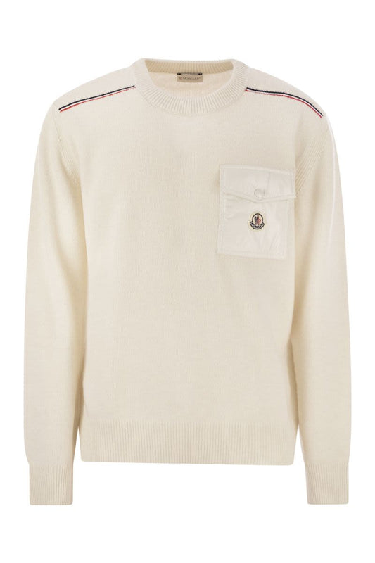 Wool jumper with pocket - VOGUERINI