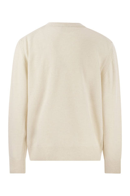 Wool jumper with pocket - VOGUERINI