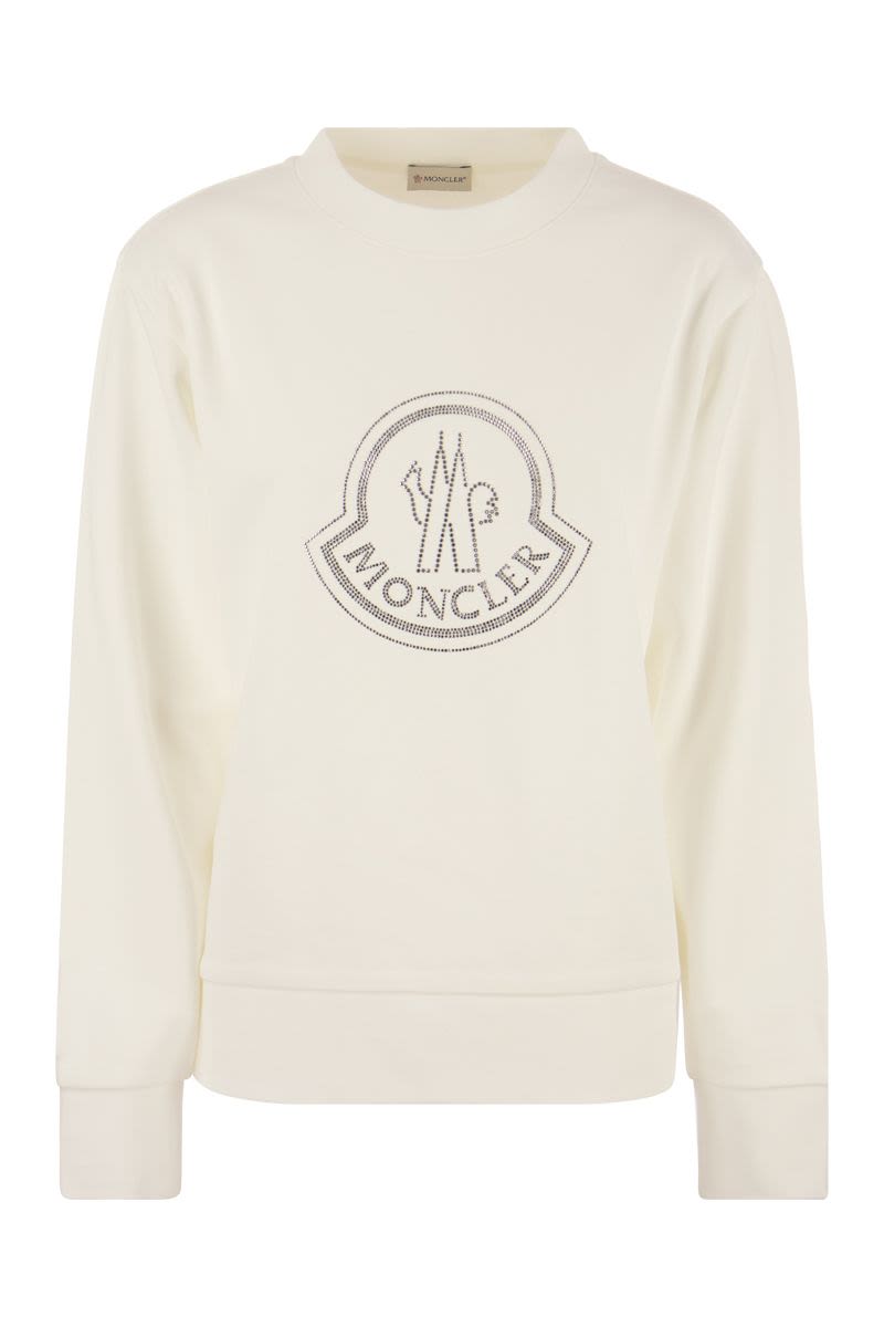 Logo sweatshirt with crystals - VOGUERINI