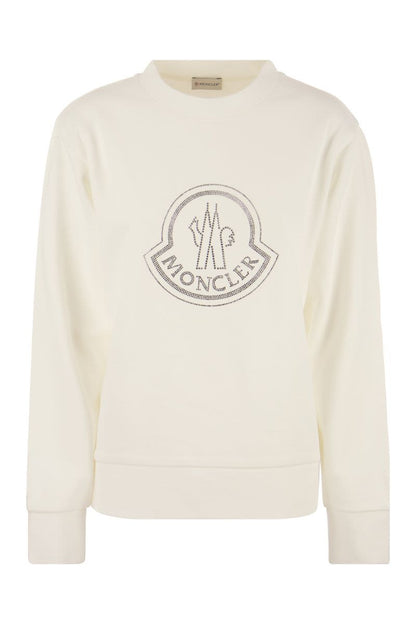 Logo sweatshirt with crystals - VOGUERINI