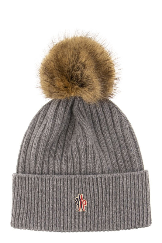 Cashmere and wool cap with pom-pom - VOGUERINI