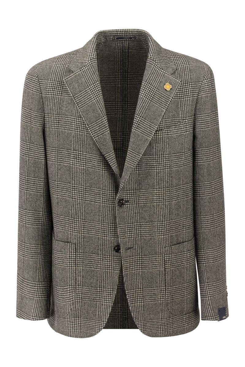 Wool-blend Pied de Poule jacket - VOGUERINI