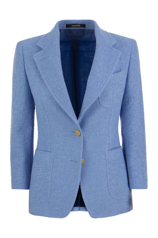 DEBRA - Single breasted linen blend blazer - VOGUERINI