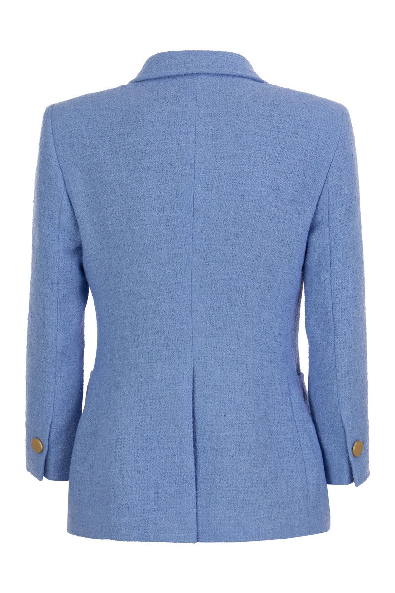 DEBRA - Single breasted linen blend blazer - VOGUERINI