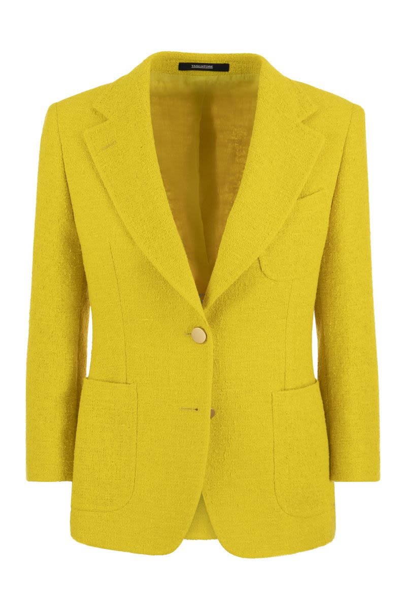 DEBRA - Single breasted linen blend blazer - VOGUERINI