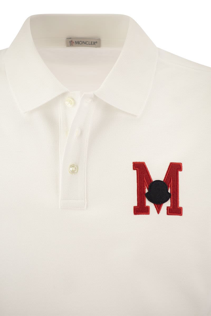 Polo shirt with embroidered monogram - VOGUERINI