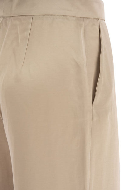 Viscose and Linen palazzo trousers - VOGUERINI