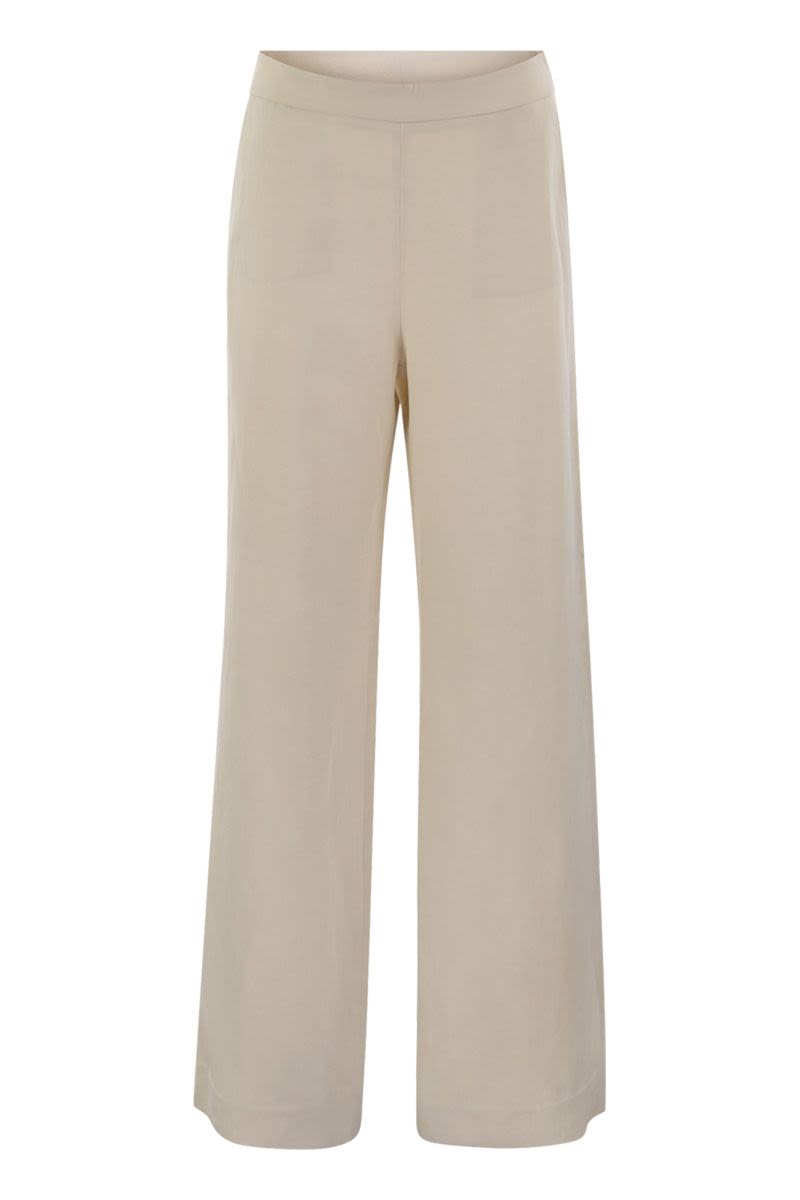 Viscose and linen trousers