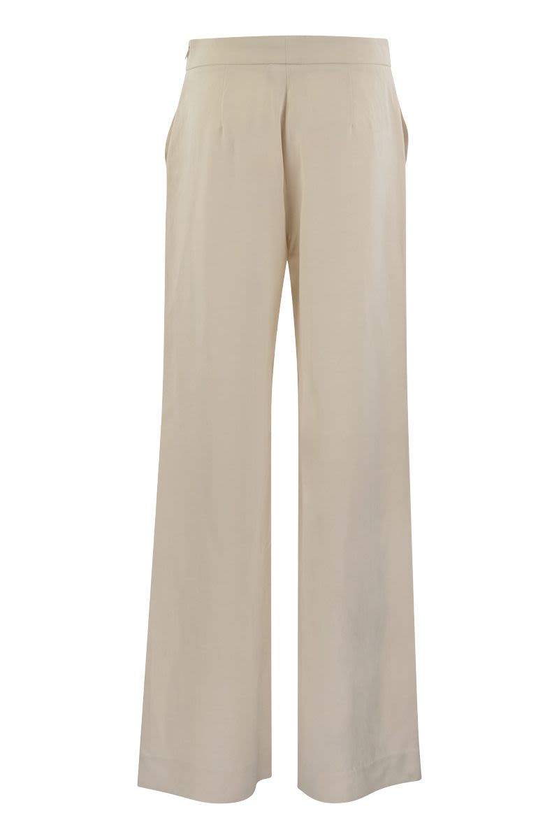 Viscose and linen trousers