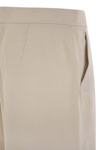 Viscose and linen trousers