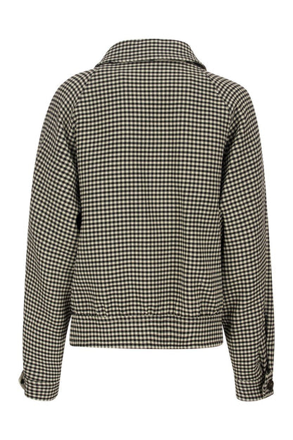 Reversible Pie de Poule Wool Bomber Jacket - VOGUERINI