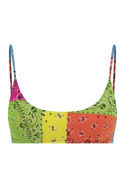 Bralette top with bandana print - VOGUERINI