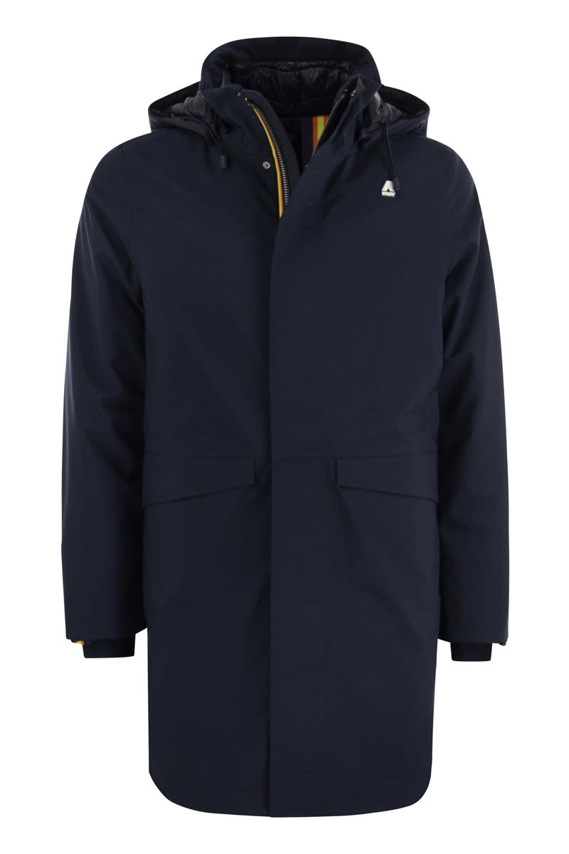 THOMAL BONDED PADDED - Long padded jacket with hood - VOGUERINI