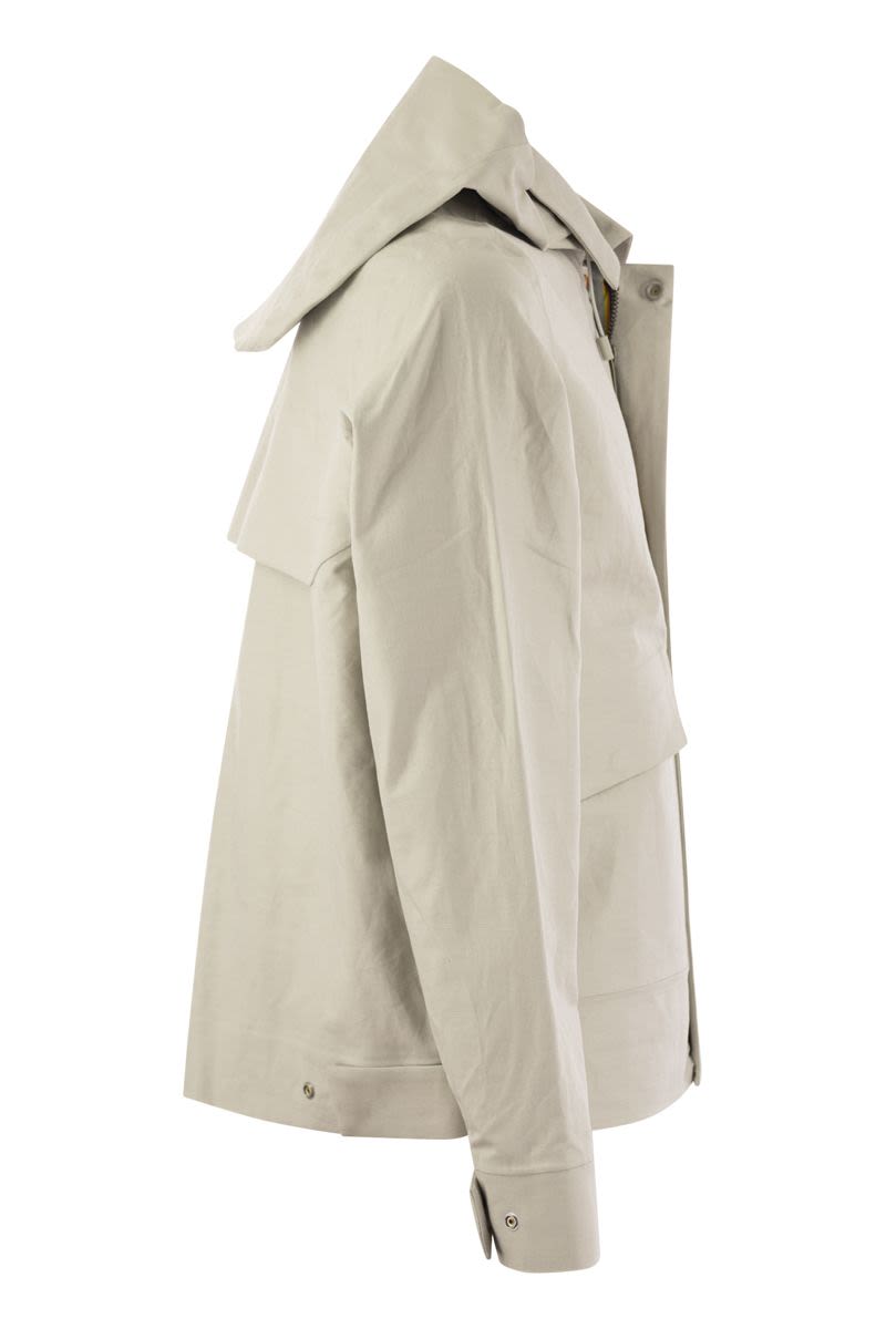 KAYA LINEN BLEND 2L - Hooded jacket